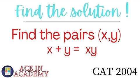Find the number of integer pairs | Algebra | CAT 2004 | Quantitative Aptitude