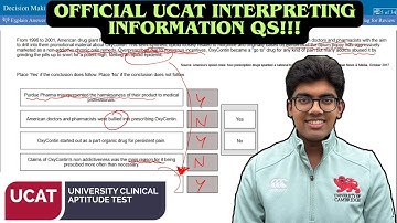 HARD UCAT INTERPRETING INFORMATION QUESTIONS!!! | UCAT DM #8