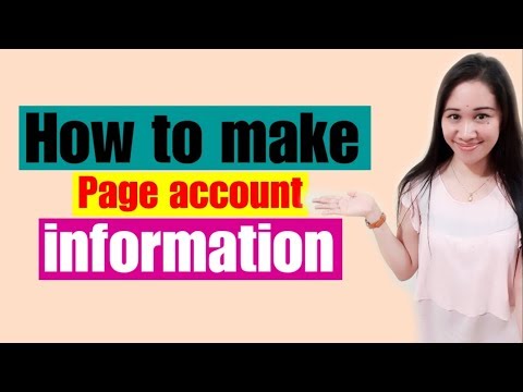 How to make page account (information part 2)