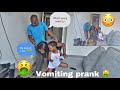 Vomiting on my boyfriend PRANK *cute reaction🥰*||South African YouTubers