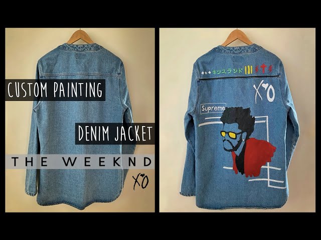 Hand Painted Custom Denim Jacket THE WEEKND 