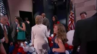 More Flags Fall Down In Front of Hillary Clinton!  An omen!
