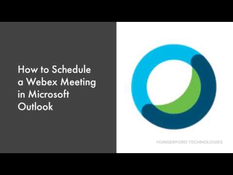 How to Schedule a Webex Meeting in Microsoft Outlook