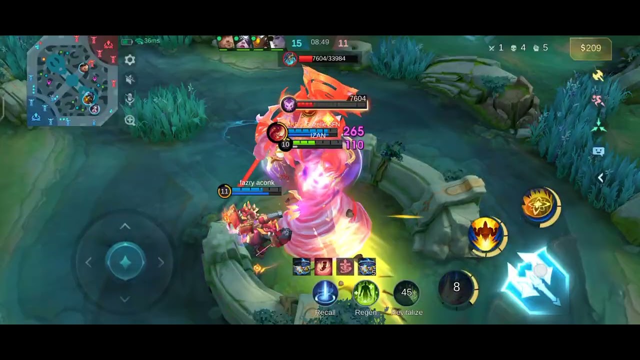 Gameplay Gatotkaca Explane Vs Thamuz, Mlbb
