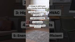 6 things to add to your eco-friendly home design #greenbuilder #greenbuilding #sustainablebuilder