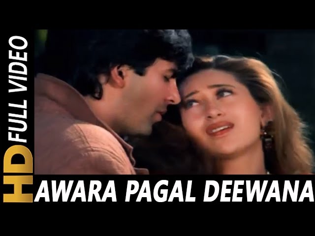 Awara Pagal Deewana Duniya Se Ub Gaya | Alka Yagnik, Kumar Sanu | Lahoo Ke  Do Rang Songs | Akshay - YouTube