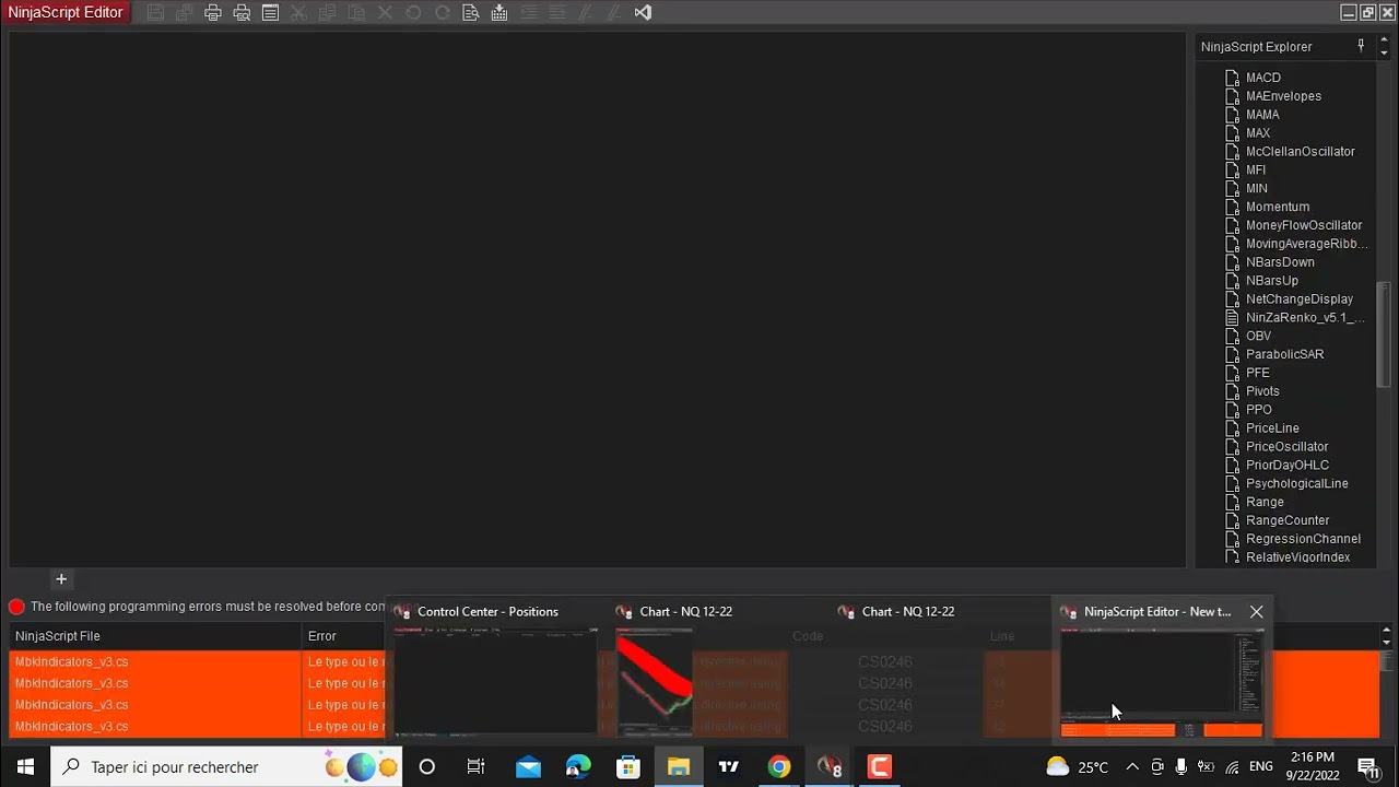 حل مشكل رفض نينجاتريدر إظافةمؤشرات جديدة | errors in NinjaScript files ...