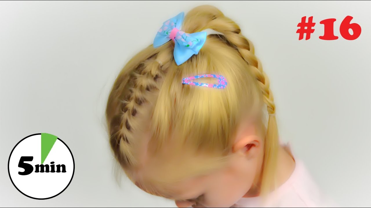 French Mohawk Braid Quick And Easy Hairstyle For Little Girl 16