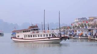 Details View Of Halong Bay Cruise Ship In Quang Ninh, Halong Bay, Vietnam. Guide