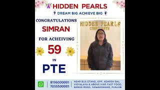 Congrats to Simran Soni for getting desired PTE score.