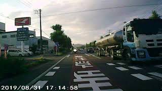 amazonのタイムセールで2,209円で販売されていたミラー型ドラレコのリアカメラ映像