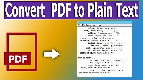 How to Convert  PDF to Plain Text in Foxit PhantomPDF