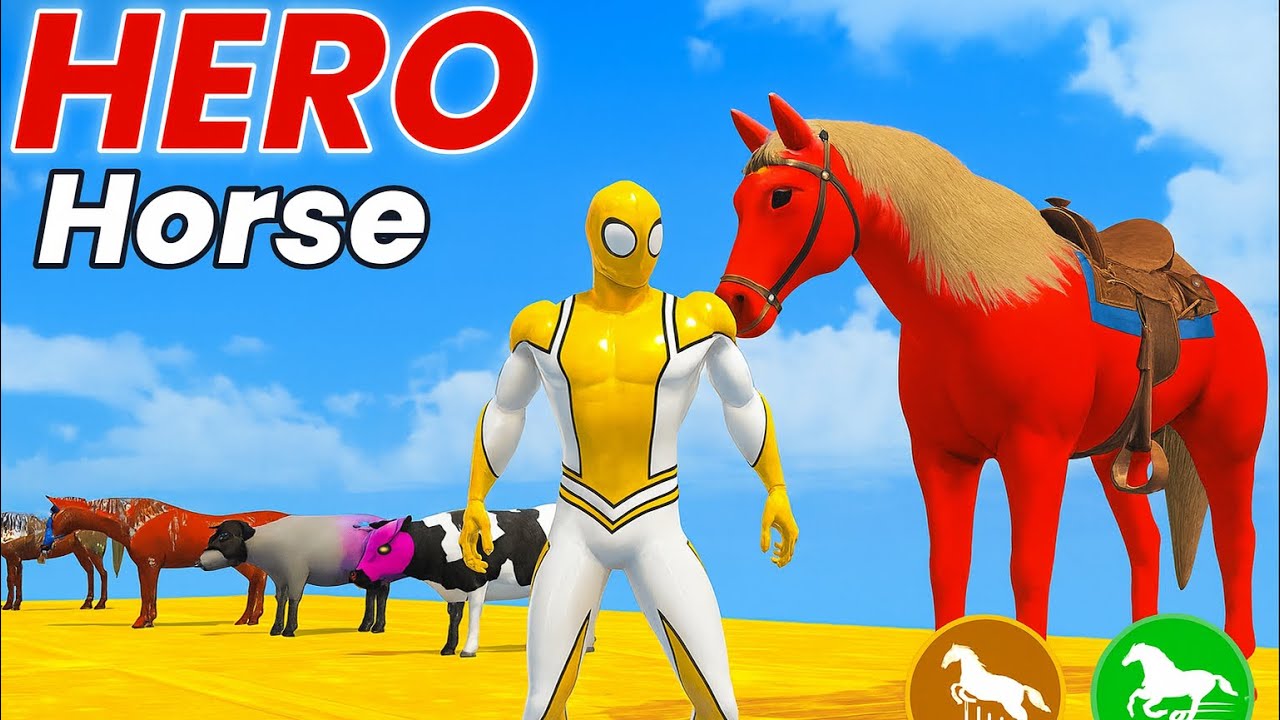 GTA V|Spider-Man and cow Run together! 