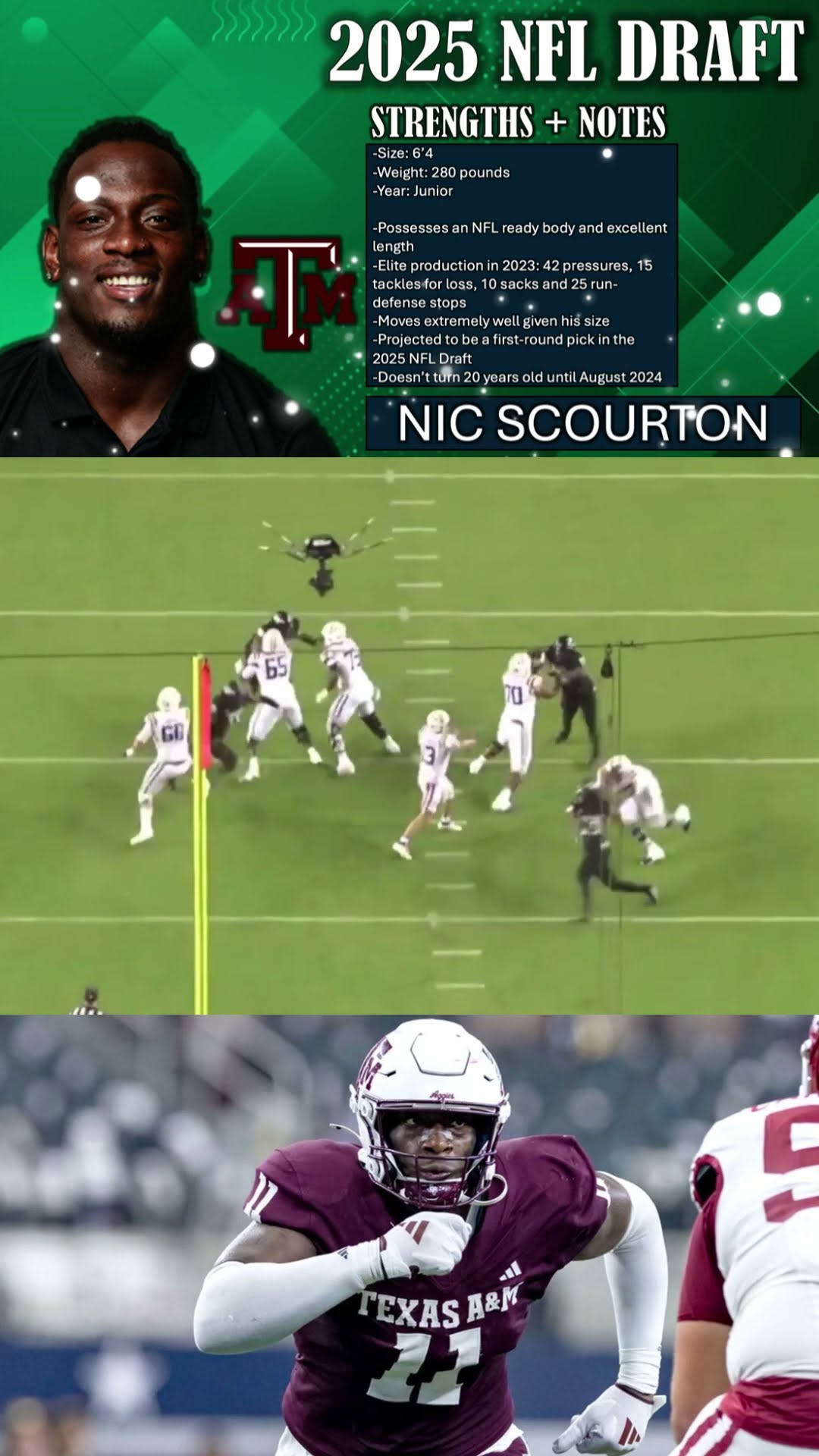 Nic Scourton Scouting Report \u0026 Breakdown ?? Eagles TOP TARGETS in the 2025 NFL Draft