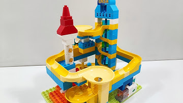 Lego Duplo Marble Run ASMR: 3-Track Combo for 22 Minutes of Fun!