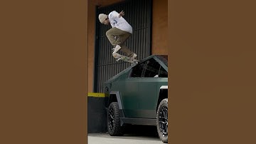 Skateboarding A Tesla Cyber Truck! 👀🛻🛹 Torey Pudwill