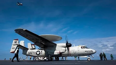 C-2A Greyhound landing on USS Theodore Roosevelt (CVN-71)