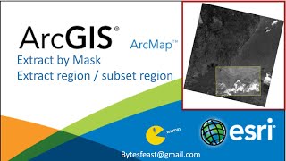 Extract by Mask in Arcgis - Extract Area or Region of Interest - Subset of Image in ArcMap
