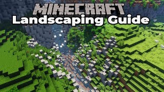 Rivers and Waterfalls : Minecraft Survival Landscaping Guide #2 Tutorial Let's Play