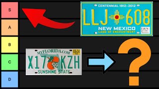 Famous Every State License Plate Tier Ranking Profile
