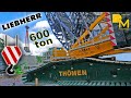 LIEBHERR LR 1600/2 Raupenkran mit Gittermast Brückenhub Riesenkran ganz nah [3]