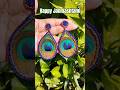 Happy Janmashtami 🙏 easy Mor pankh diy Earrings 😍 #diy #janmashtami #trending #shorts