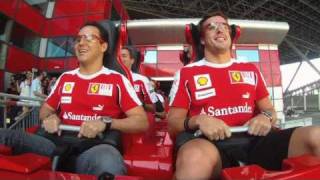 Ferrari's Alonso and Massa ride world's fastest rollercoaster at Ferrari World screenshot 4