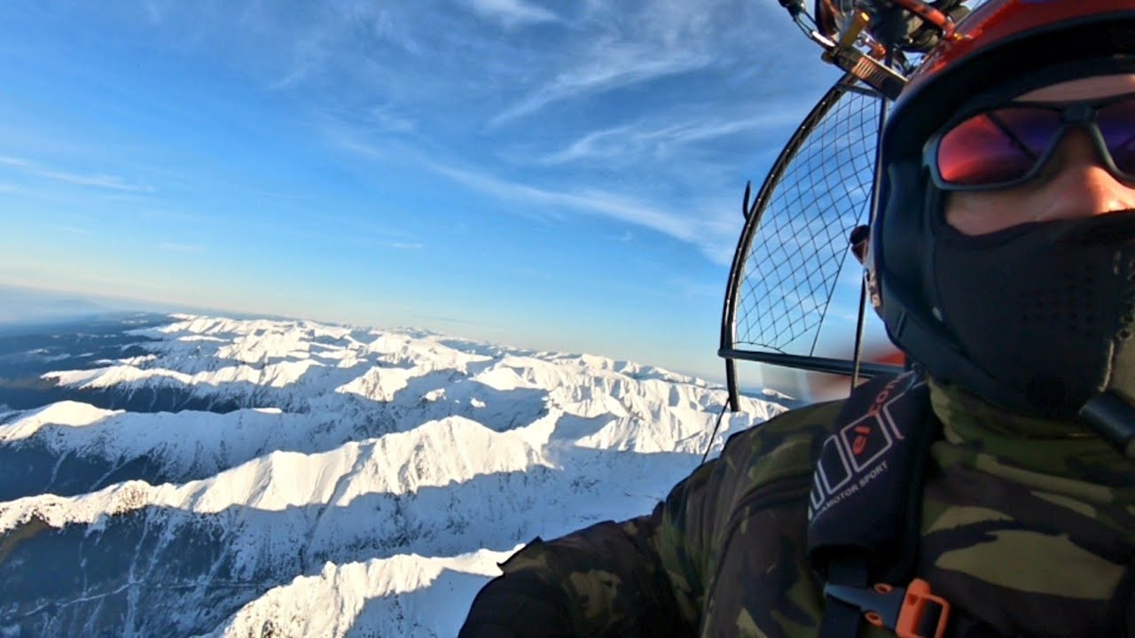 Extreme Paramotor Flight over Romanian Mountains