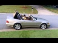 1999 Mercedes SL500 Convertible Soft top going up