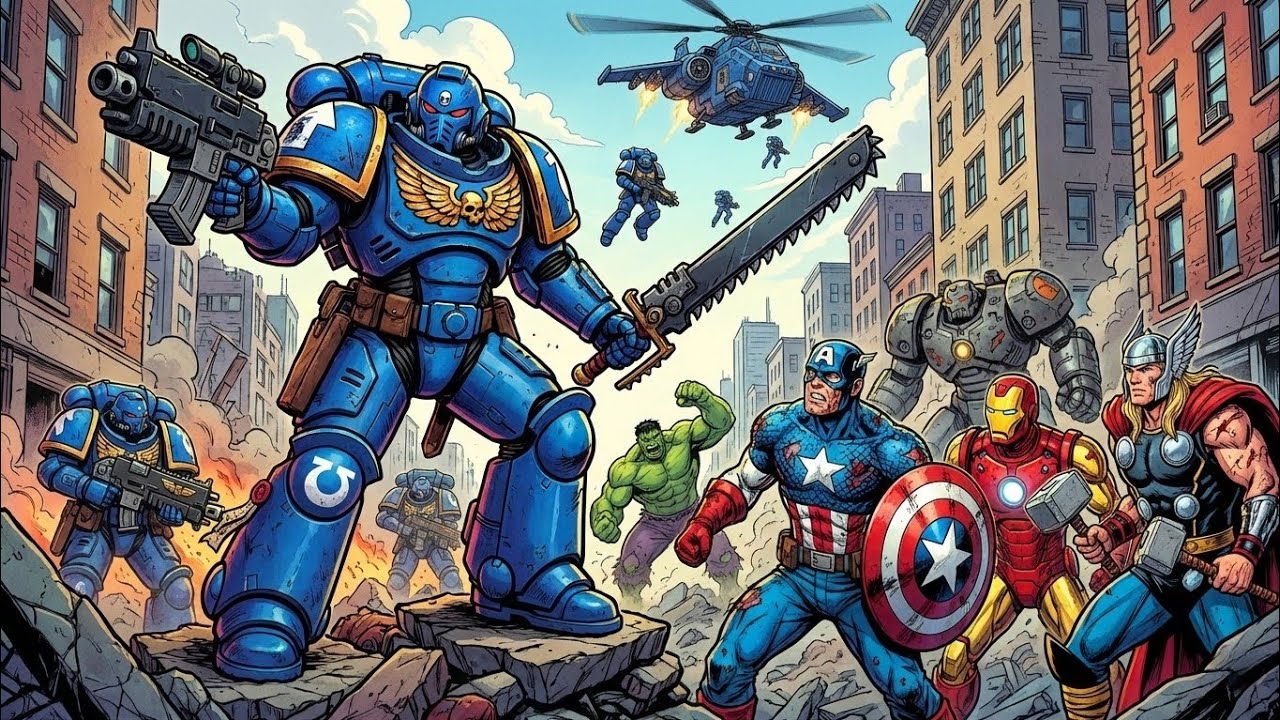 What If The Warhammer 40k Space Marines Invaded Earth-616 (Marvel)?
