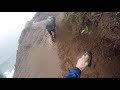 Kalalau trail  when a storm hits