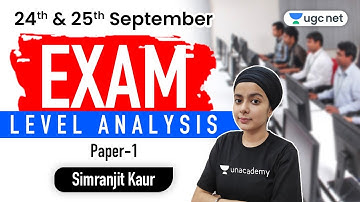 UGC NET 2020 | 24th & 25th Sept UGC NET (Paper-1) | Exam Level Analysis by Simranjit Kaur