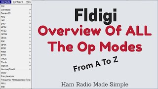 Overview Of All The Fldigi Op Modes