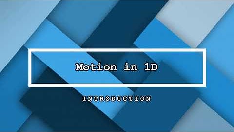 Motion In 1D | Prof. Ankit Shrimankar | Programmatix Institute