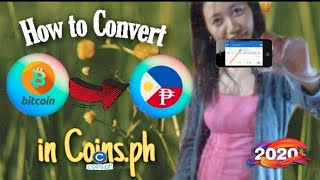 How To Convert Btc To Peso (Php) In Coins.ph 2020