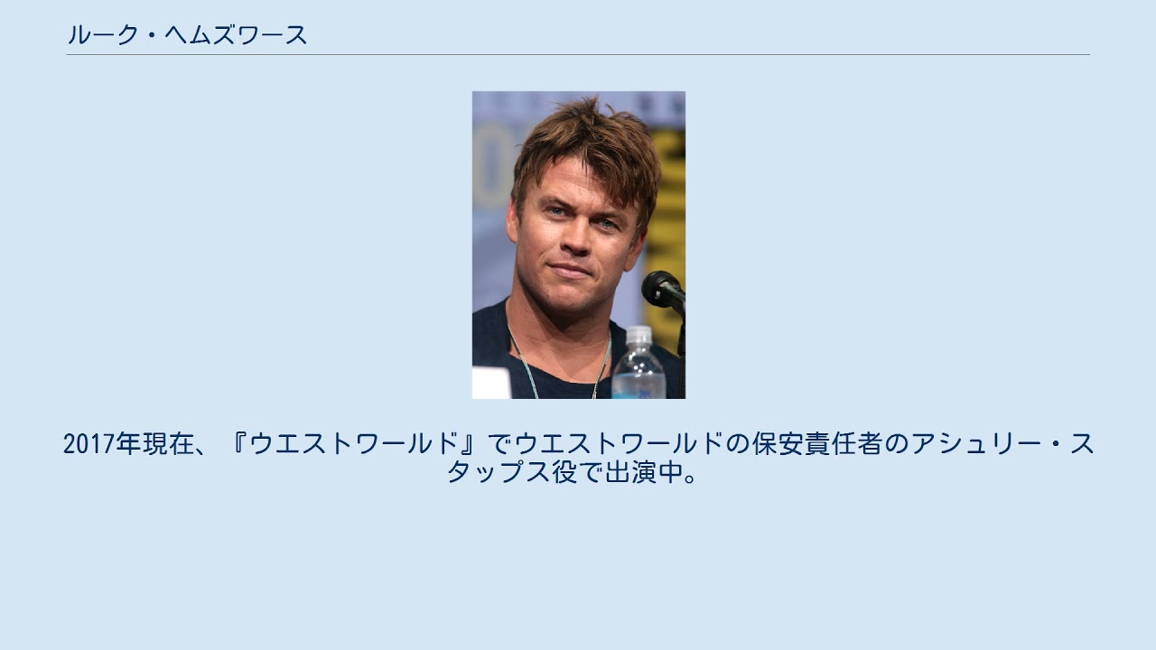ルーク ヘムズワース Youtube
