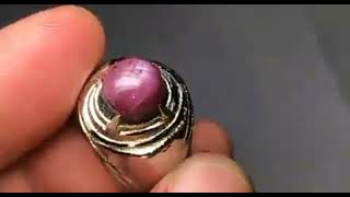 Natural Permata Pink Ruby Star