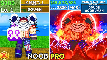 Beating Blox Fruits as Katakuri! Dough Noob to Pro Lvl 1 to Max - Full Human v4 Awakening (NO ROBUX)