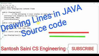How to in JAVA drawing Lines Sources Code with Output running command (CS ENGINEERING)