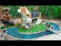 Build Dog House And Auto Swing For a Month Old Rescued Puppies