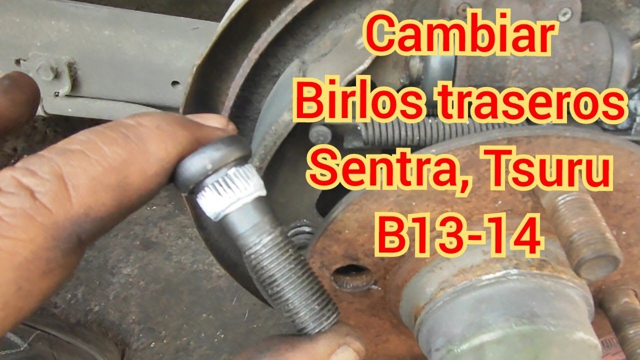 Cómo cambiar un birlo de rueda Sentra b14 aplica para Tsuru b13 trasero.