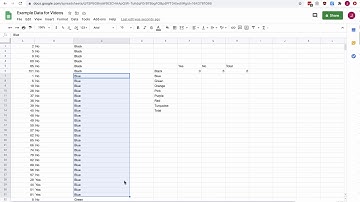 Making a contingency table "by hand" using Google Sheets