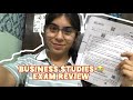 Class 12 business studies exam review 🫡 | Kya tha ye bhai ??? | Honest review of an average student