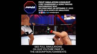 ?????? UFC Vegas 60 Cory Sandhagen vs Song Yadong BW Main Event  Fight Simulation Highlight shorts