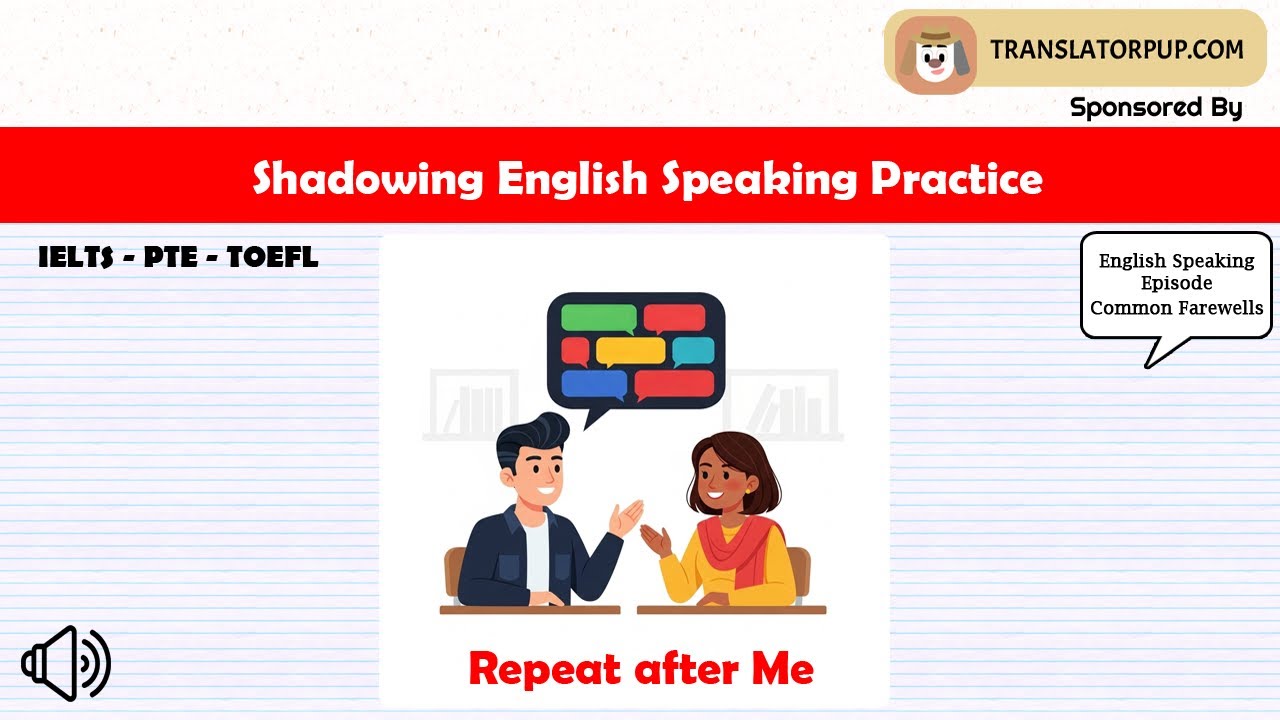 Shadowing English Speaking Practice Conversations - English Learning ...