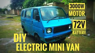 Suzuki carry conversion into electric project | 72v 3000w gear box drive EVehicle