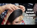 Bridal Puff Hairstyle With Jewelry Setting By Nazia Khan