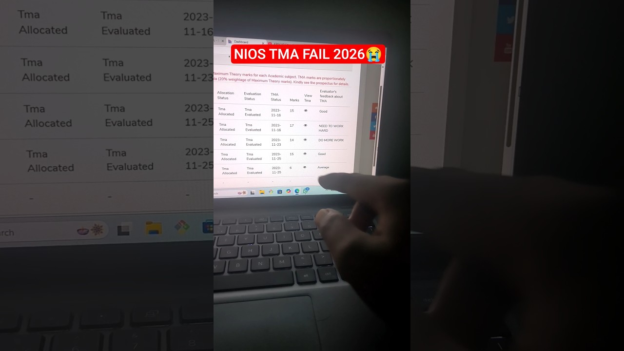 Nios Tma fail students only 6 marks | NIOS Guide by Kriscap Education | 