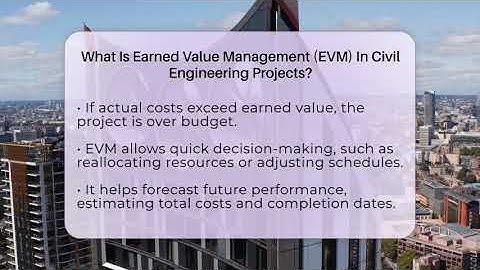 What Is Earned Value Management (EVM) In Civil Engineering Projects? - Civil Engineering Explained