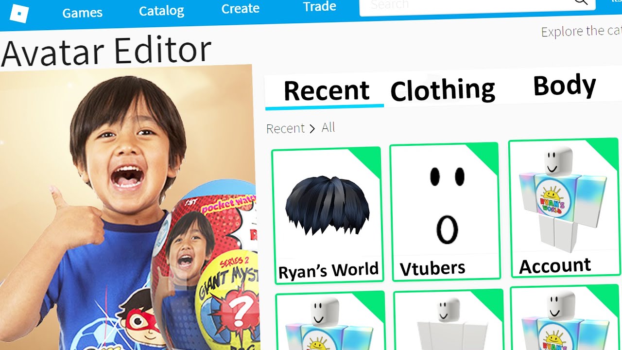 Making Ryan S World A Roblox Account Ryan S Toy Review Vtubers Youtube - ryan toysreview roblox character